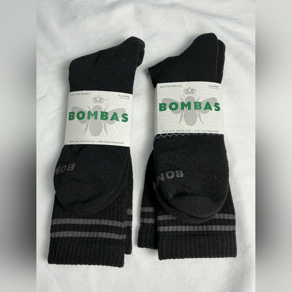 Bombas Men's Black and Gray Casual Socks